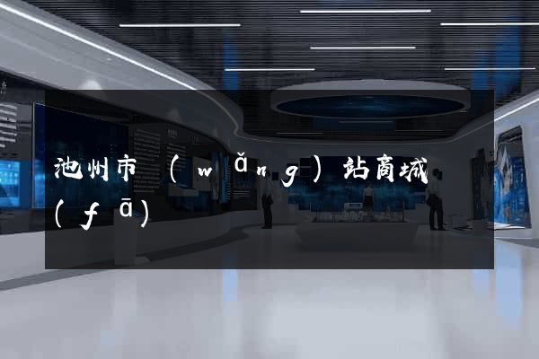 池州市網(wǎng)站商城開發(fā)