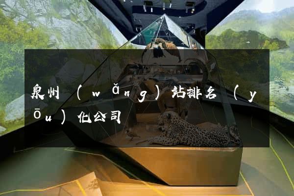 泉州網(wǎng)站排名優(yōu)化公司