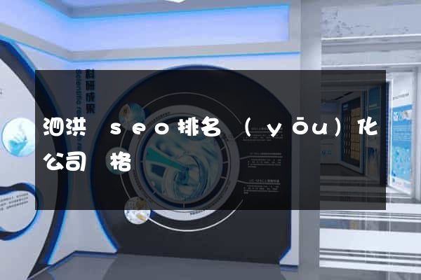 泗洪縣seo排名優(yōu)化公司價格