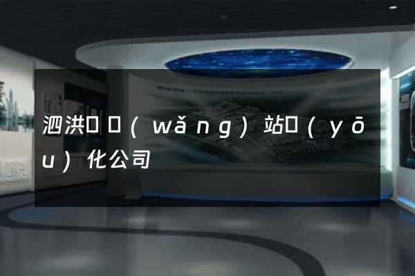 泗洪縣網(wǎng)站優(yōu)化公司