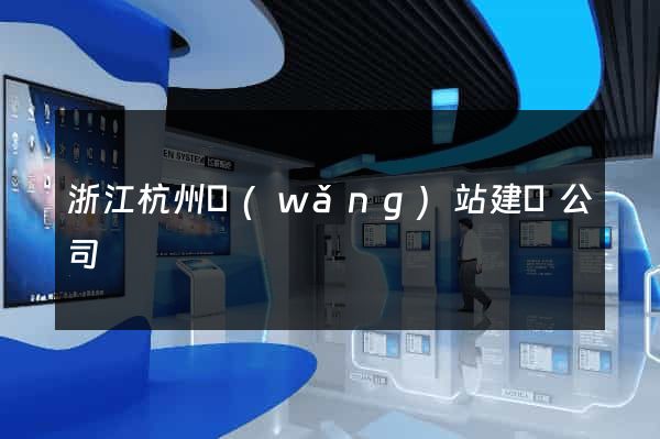 浙江杭州網(wǎng)站建設公司