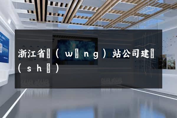 浙江省網(wǎng)站公司建設(shè)