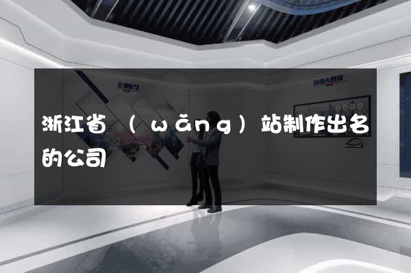 浙江省網(wǎng)站制作出名的公司