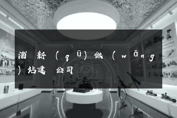 浦東新區(qū)做網(wǎng)站建設公司
