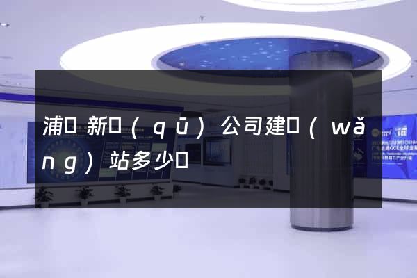 浦東新區(qū)公司建網(wǎng)站多少錢