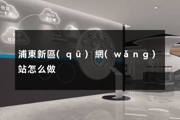 浦東新區(qū)網(wǎng)站怎么做