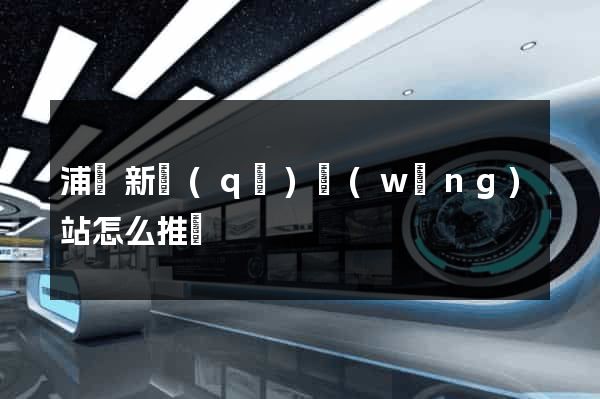 浦東新區(qū)網(wǎng)站怎么推廣