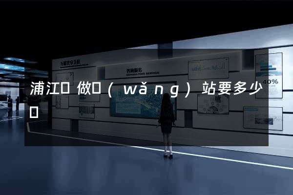 浦江縣做網(wǎng)站要多少錢