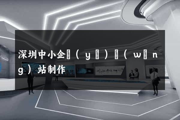 深圳中小企業(yè)網(wǎng)站制作