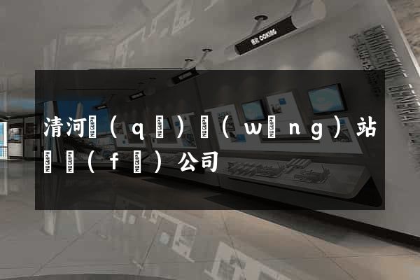 清河區(qū)網(wǎng)站開發(fā)公司