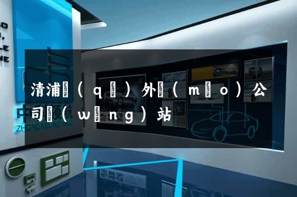 清浦區(qū)外貿(mào)公司網(wǎng)站