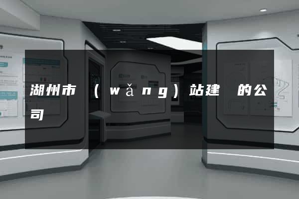 湖州市網(wǎng)站建設的公司