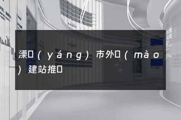 溧陽(yáng)市外貿(mào)建站推廣
