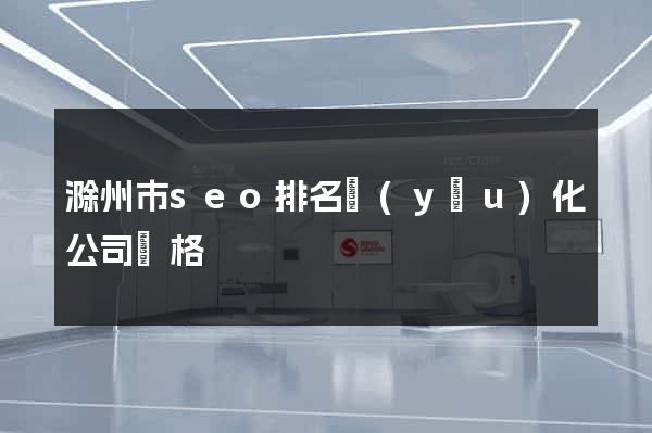滁州市seo排名優(yōu)化公司價格