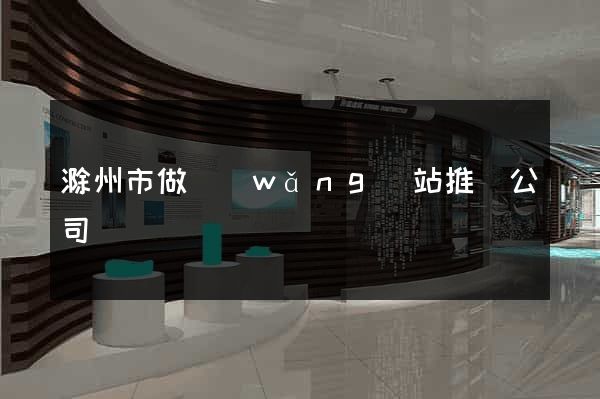 滁州市做網(wǎng)站推廣公司