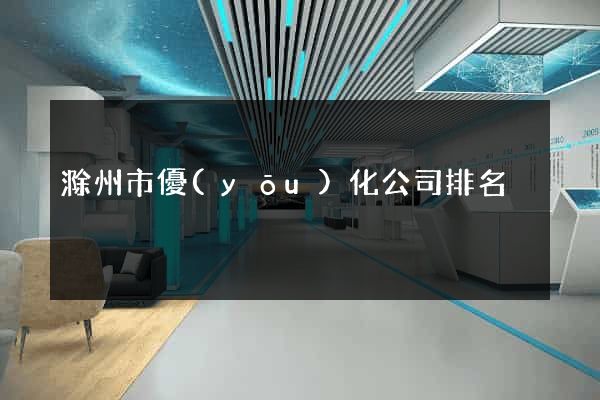 滁州市優(yōu)化公司排名