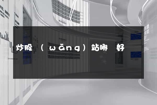 炒股網(wǎng)站哪個好