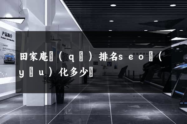 田家庵區(qū)排名seo優(yōu)化多少錢