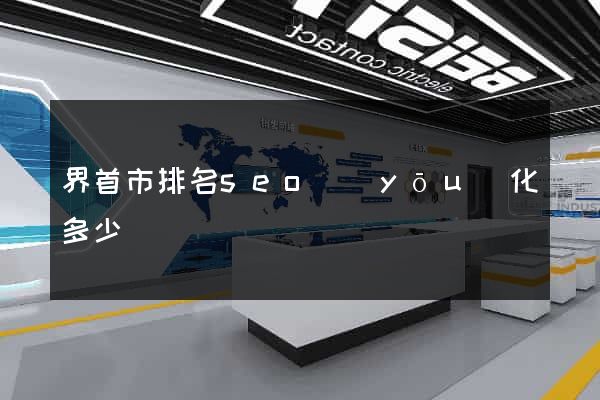 界首市排名seo優(yōu)化多少錢