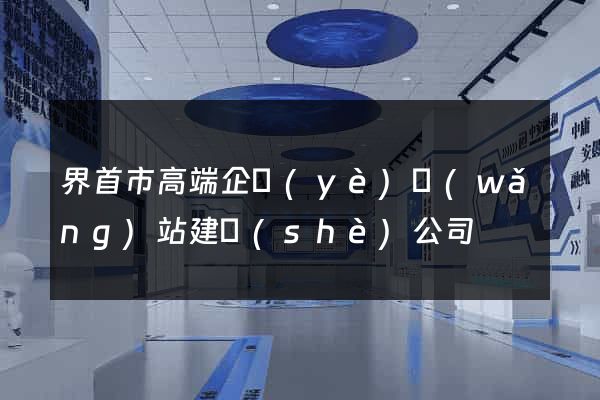 界首市高端企業(yè)網(wǎng)站建設(shè)公司