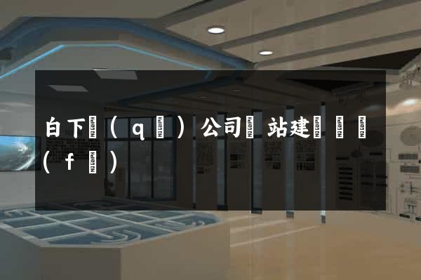 白下區(qū)公司網站建設開發(fā)