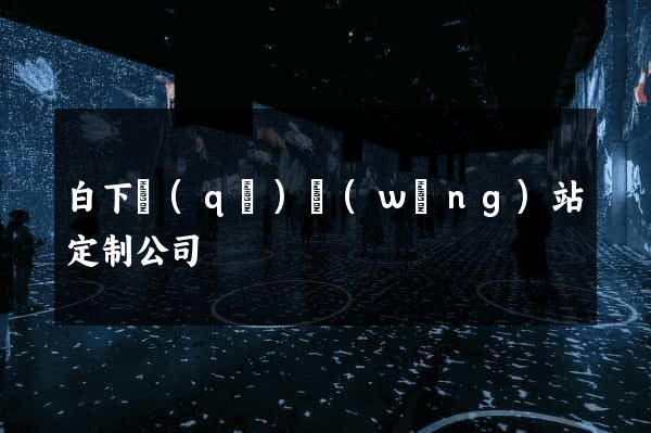 白下區(qū)網(wǎng)站定制公司