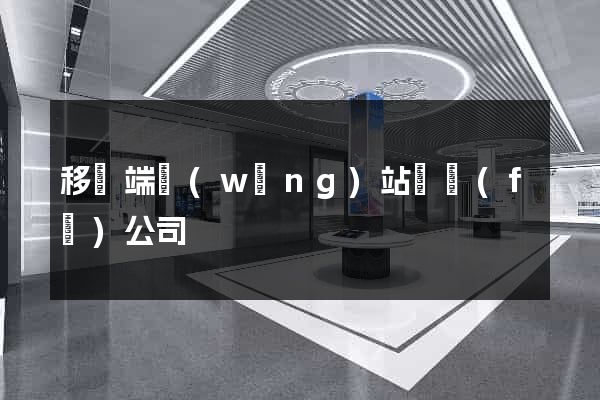 移動端網(wǎng)站開發(fā)公司