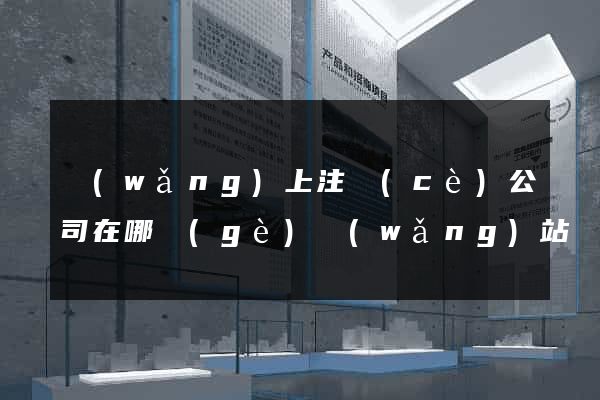 網(wǎng)上注冊(cè)公司在哪個(gè)網(wǎng)站
