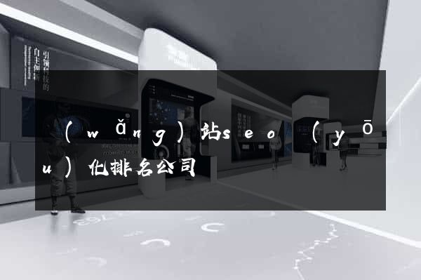 網(wǎng)站seo優(yōu)化排名公司