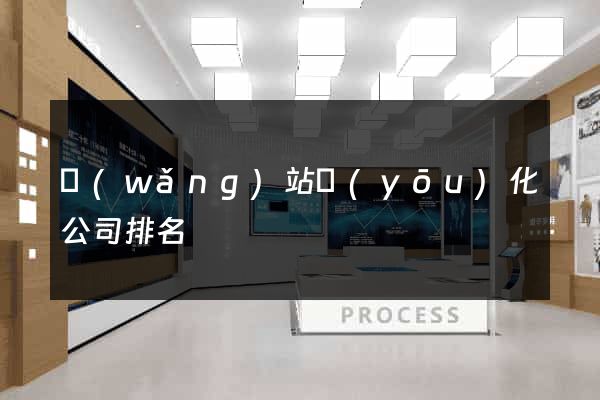 網(wǎng)站優(yōu)化公司排名