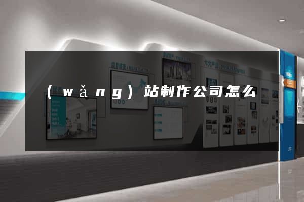 網(wǎng)站制作公司怎么樣