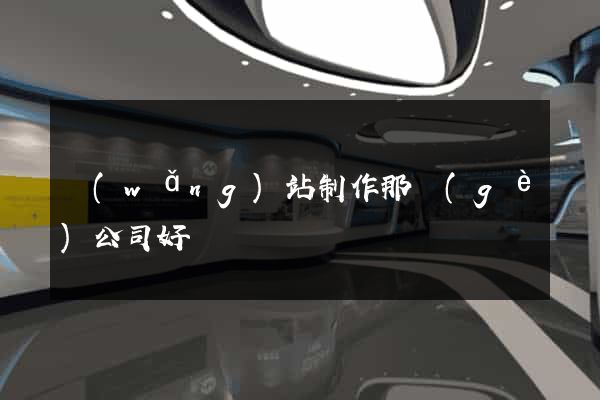 網(wǎng)站制作那個(gè)公司好