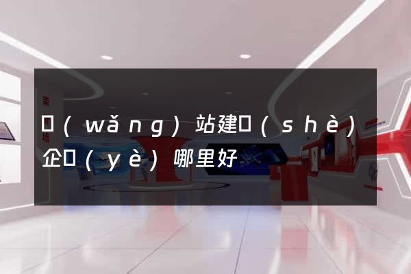 網(wǎng)站建設(shè)企業(yè)哪里好
