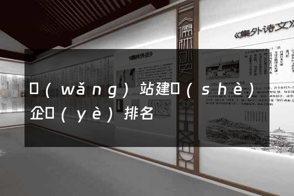 網(wǎng)站建設(shè)企業(yè)排名