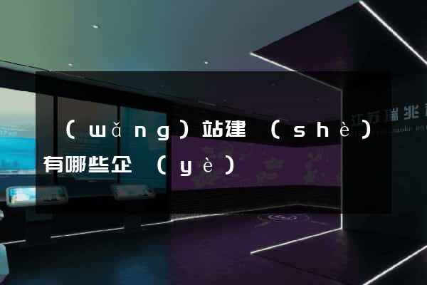網(wǎng)站建設(shè)有哪些企業(yè)