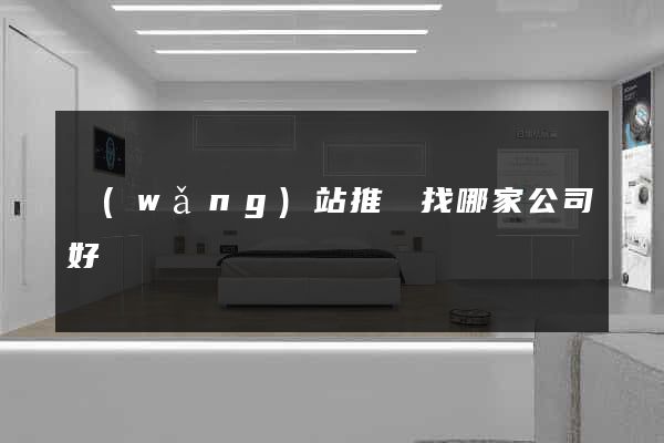 網(wǎng)站推廣找哪家公司好