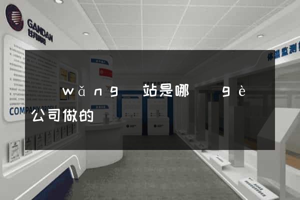 網(wǎng)站是哪個(gè)公司做的