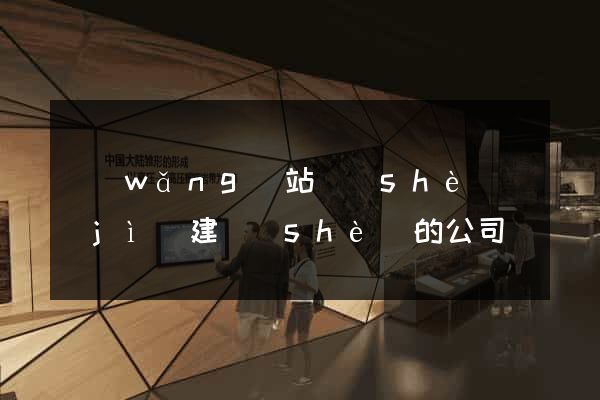 網(wǎng)站設(shè)計(jì)建設(shè)的公司