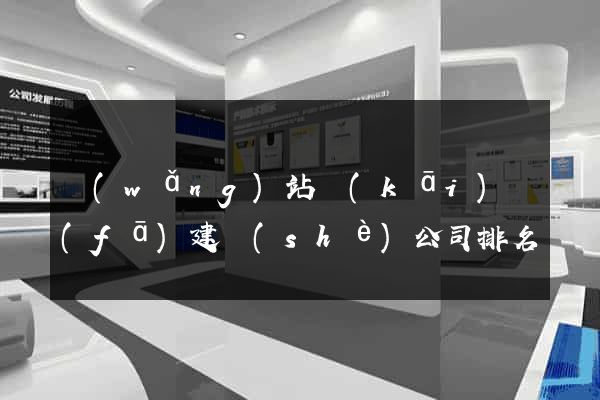 網(wǎng)站開(kāi)發(fā)建設(shè)公司排名