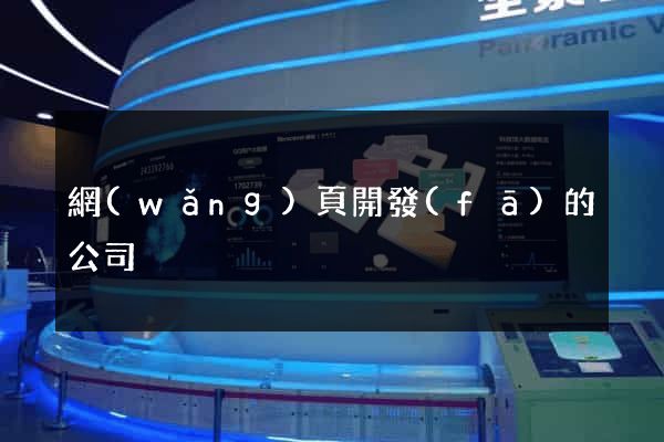 網(wǎng)頁開發(fā)的公司