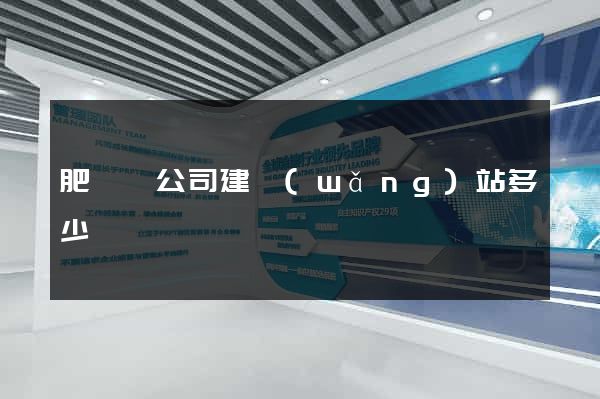 肥東縣公司建網(wǎng)站多少錢