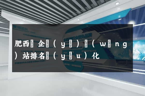 肥西縣企業(yè)網(wǎng)站排名優(yōu)化