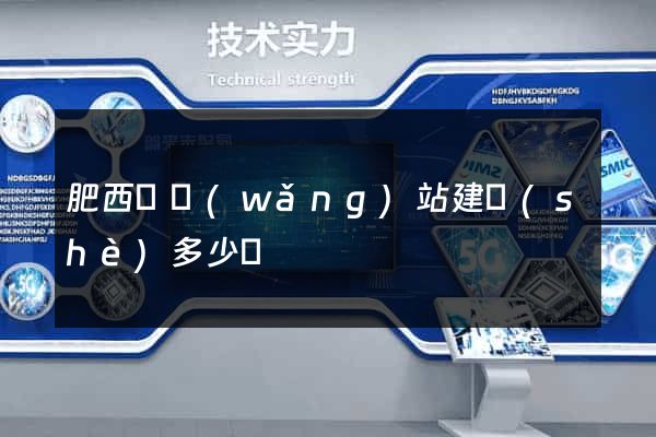 肥西縣網(wǎng)站建設(shè)多少錢