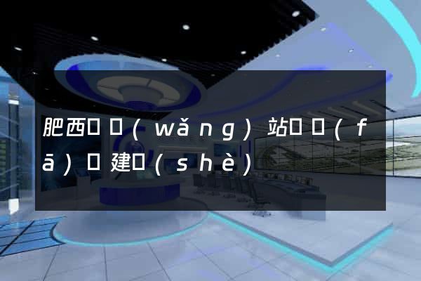 肥西縣網(wǎng)站開發(fā)與建設(shè)