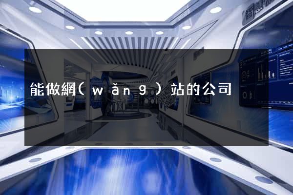能做網(wǎng)站的公司