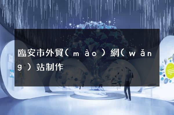 臨安市外貿(mào)網(wǎng)站制作