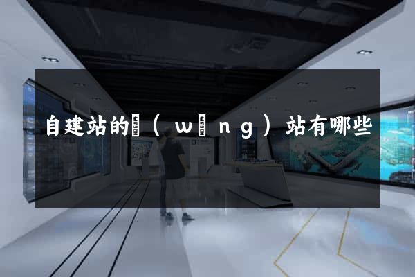 自建站的網(wǎng)站有哪些