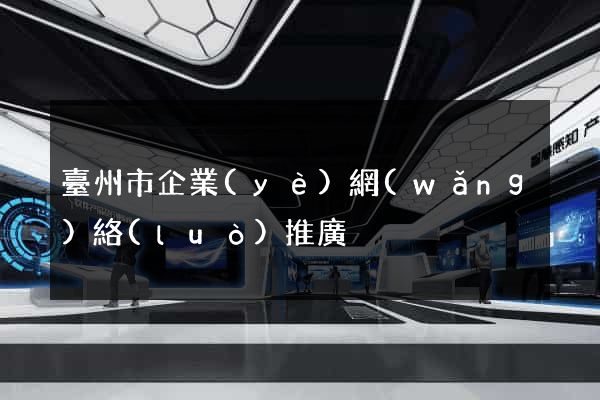 臺州市企業(yè)網(wǎng)絡(luò)推廣