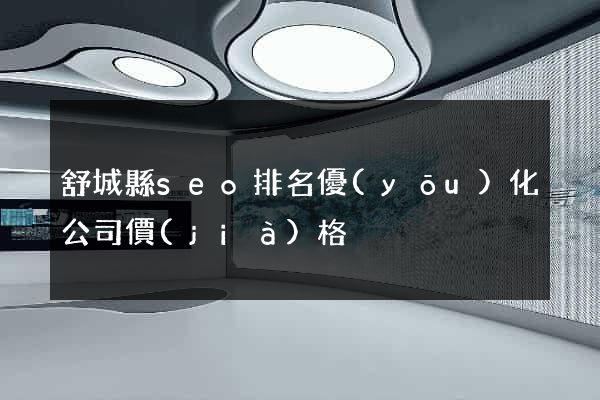 舒城縣seo排名優(yōu)化公司價(jià)格