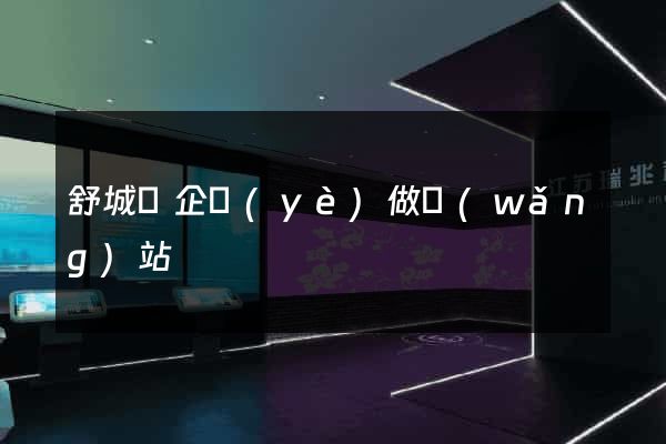 舒城縣企業(yè)做網(wǎng)站